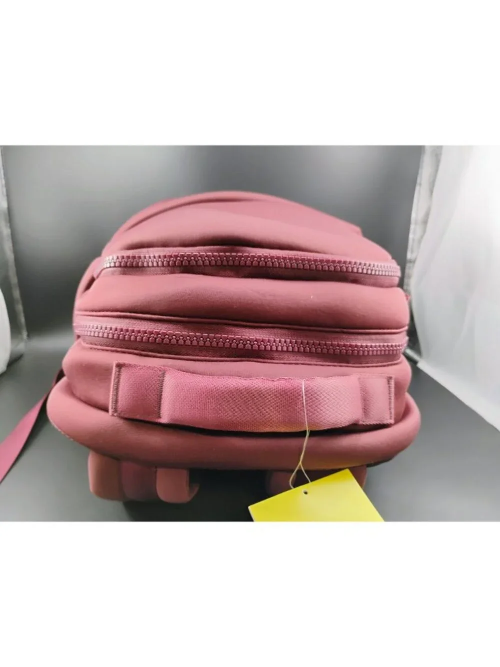 Modern Maroon Backpack With Multiple Compartments & Adjustable Straps
